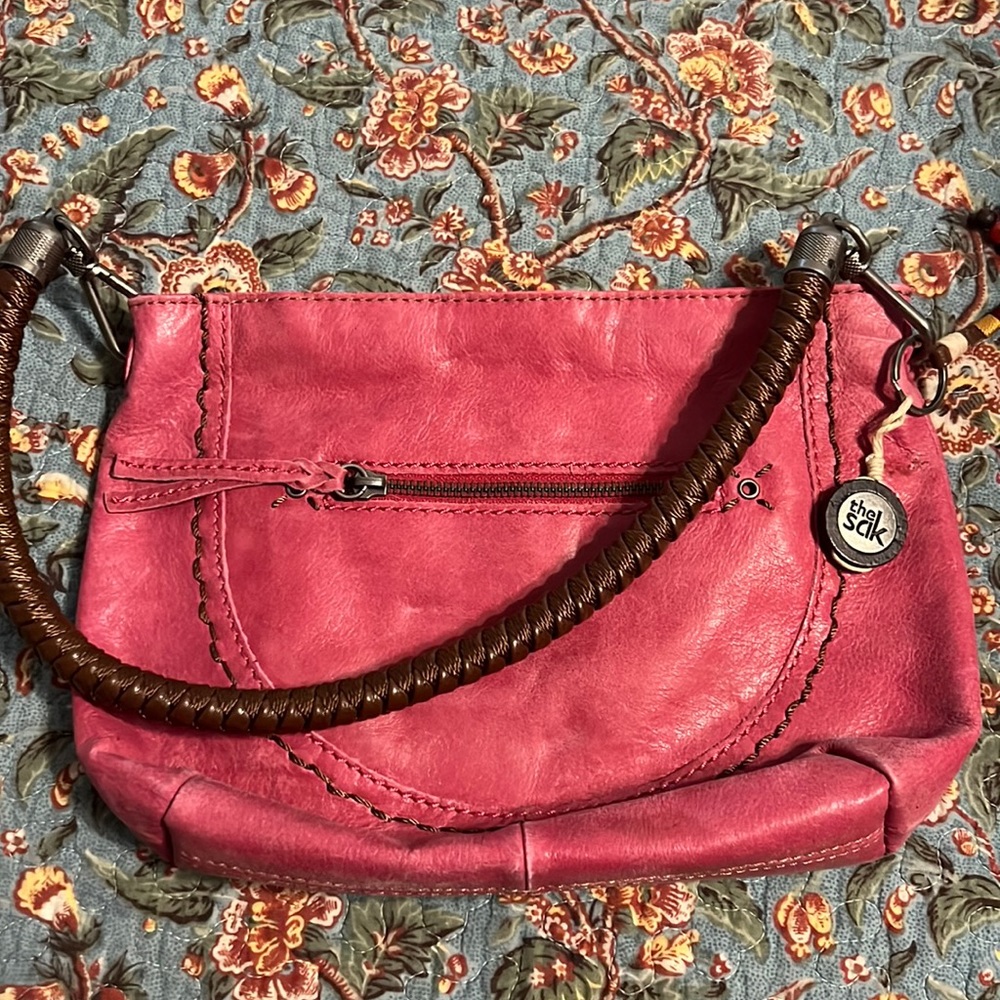 The Sak Pink Leather Hobo Bag
